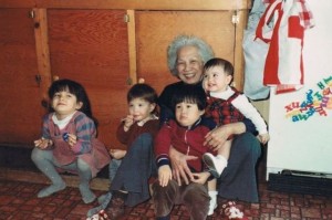 with Her Grand Childern